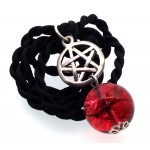 16mm Coloured Quartz Gemstone Sphere Pentacle Pendant